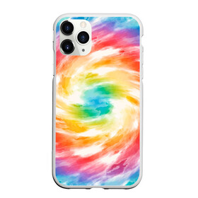 Чехол для iPhone 11 Pro Max матовый с принтом РАДУЖНЫЙ УРАГАН | HURRICANE (Z) , Силикон |  | color | dirty | paints | texture | брызги | брызги красок | вихрь | краски | радужный ураган | текстура | ураган