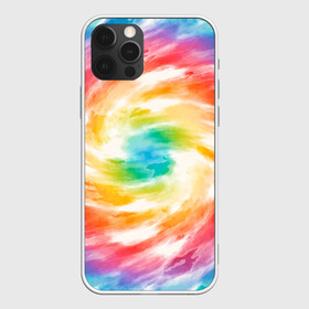 Чехол для iPhone 12 Pro Max с принтом РАДУЖНЫЙ УРАГАН | HURRICANE (Z) , Силикон |  | color | dirty | paints | texture | брызги | брызги красок | вихрь | краски | радужный ураган | текстура | ураган
