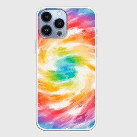 Чехол для iPhone 13 Pro Max с принтом РАДУЖНЫЙ УРАГАН | HURRICANE (Z) ,  |  | color | dirty | paints | texture | брызги | брызги красок | вихрь | краски | радужный ураган | текстура | ураган