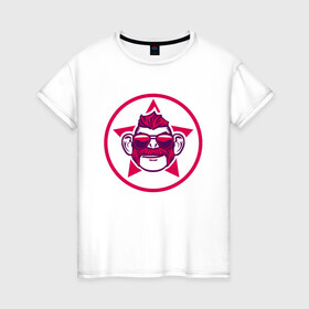 Женская футболка хлопок с принтом Шимпински астронавт , 100% хлопок | прямой крой, круглый вырез горловины, длина до линии бедер, слегка спущенное плечо | epic games | астронавт | иллюстрация | королевская битва | орден | фортнайт