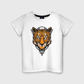 Детская футболка хлопок с принтом Tiger Style , 100% хлопок | круглый вырез горловины, полуприлегающий силуэт, длина до линии бедер | 2022 | animal | cat | lion | tiger | год тигра | животные | зубы | кот | кошка | лев | охотник | полосатый | природа | тигр | тигренок | тигрица | хищник