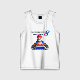 Детская майка хлопок с принтом Марио крутой гонщик ,  |  | competition | guy | hero | hype | kart | man | nintendo | racing | speed | super mario | video game | видеоигра | гонка | карт | мужчина | скорость | соревнование | супер марио | хайп | чувак