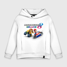 Детское худи Oversize хлопок с принтом Mariokart 8 Deluxe гонка , френч-терри — 70% хлопок, 30% полиэстер. Мягкий теплый начес внутри —100% хлопок | боковые карманы, эластичные манжеты и нижняя кромка, капюшон на магнитной кнопке | competition | fangs | guy | hero | hype | jaw | kart | man | monster | nintendo | racing | speed | super mario | video game | видеоигра | гонка | карт | клыки | монстр | мужчина | пасть | скорость | соревнование | супер марио | хайп | чувак