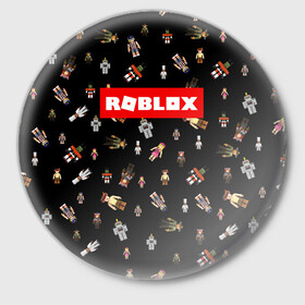 Значок с принтом ROBLOX PATTERN | РОБЛОКС (Z) ,  металл | круглая форма, металлическая застежка в виде булавки | game | gamer | pattern | roblox | simulator | игра | конструктор | паттерн | роблок | роблокс | симулятор | строительство | фигура