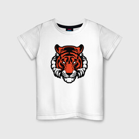 Детская футболка хлопок с принтом Мой Тигр , 100% хлопок | круглый вырез горловины, полуприлегающий силуэт, длина до линии бедер | 2022 | animal | cat | lion | tiger | год тигра | животные | зубы | кот | кошка | лев | охотник | полосатый | природа | тигр | тигренок | тигрица | хищник
