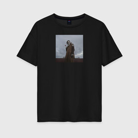 Женская футболка хлопок Oversize с принтом Круг Ветров , 100% хлопок | свободный крой, круглый ворот, спущенный рукав, длина до линии бедер
 | альбом | круг ветров | обложка | обложка альбома | реп | рэп | хип хоп