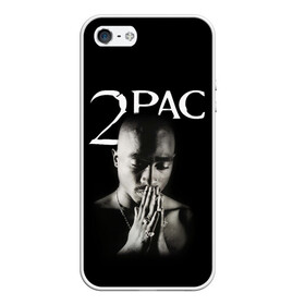 Чехол для iPhone 5/5S матовый с принтом TUPAC , Силикон | Область печати: задняя сторона чехла, без боковых панелей | Тематика изображения на принте: 2pac | black | gangsta | hip hop | legend | music | rap | shakur | tupac | usa | гангстер | музыка | рэп | сша | тупак | хип хоп | шакур