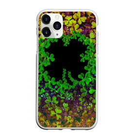 Чехол для iPhone 11 Pro матовый с принтом Четырехлистный Клевер , Силикон |  | four leaf clover | green clover | зеленый клевер | лепестки клевера плавают | лепестки клевера собирают один большой | растение клевер | четырехлистник | четырехлистный клевер