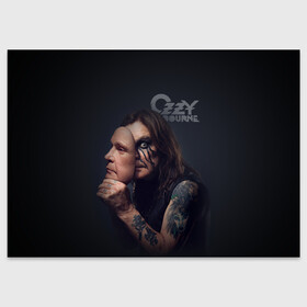 Поздравительная открытка с принтом Ozzy Osbourne , 100% бумага | плотность бумаги 280 г/м2, матовая, на обратной стороне линовка и место для марки
 | Тематика изображения на принте: black sabbath | hard rock | heavy metal | john michael osbourne | ozzy osbourne | джон майкл осборн | оззи осборн | хард рок | хеви метал