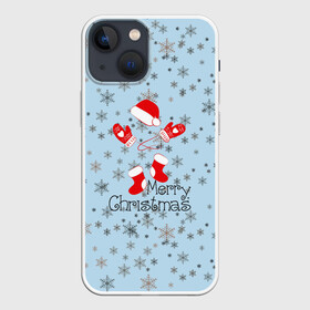 Чехол для iPhone 13 mini с принтом Рождественская метель ,  |  | let it snow | merry christmas | зима | идёт снег | медведь | метель | нг | новый год | рождество | с рождеством | снег | снегопад | снежинки