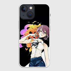 Чехол для iPhone 13 mini с принтом Резе Reze ,  |  | anime | blood | chainsaw man | demon | denji | devil | monster | pochita | reze | аниме | демон | дьявол | дэндзи | кровь | монстр | почита | резе | человек бензопила