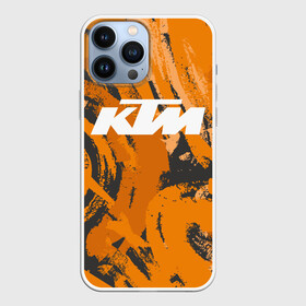 Чехол для iPhone 13 Pro Max с принтом KTM | КТМ (Z) ,  |  | Тематика изображения на принте: enduro | grange | ktm | moto | moto sport | motocycle | sportmotorcycle | гранж | ктм | мото | мото спорт | мотоспорт | спорт мото