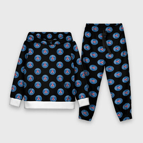 Детский костюм 3D (с толстовкой) с принтом ПСЖ ПАТТЕРН | PSG PATTERN ,  |  | gold | paris saint germain | psg | saint | sport | золото | париж | псг | спорт | футбол