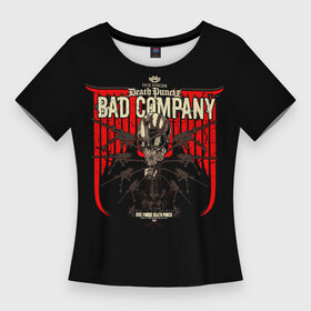 Женская футболка 3D Slim с принтом BAD COMPANY  Five Finger Death Punch ,  |  | 5fdp | 5фдп | ffdp | five finger death punch | ivan lewis greening | ivan moody | айвен льюис грининг | метал группа | рок группа | файв фингер дед панч | ффдп