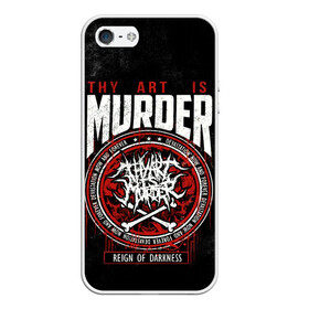 Чехол для iPhone 5/5S матовый с принтом Thy Art Is Murder , Силикон | Область печати: задняя сторона чехла, без боковых панелей | death metal | deathcore | thy art is murder | группы | дэткор | метал | музыка | рок