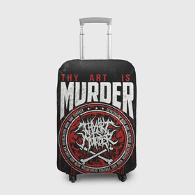 Чехол для чемодана 3D с принтом Thy Art Is Murder , 86% полиэфир, 14% спандекс | двустороннее нанесение принта, прорези для ручек и колес | death metal | deathcore | thy art is murder | группы | дэткор | метал | музыка | рок