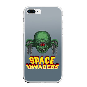 Чехол для iPhone 7Plus/8 Plus матовый с принтом Space Invaders | Old game (Z) , Силикон | Область печати: задняя сторона чехла, без боковых панелей | dendy | invaders | nintendo | shootem up | space invaders | денди | захватчики | космические захватчики | су имбэ | чужаки