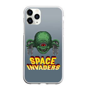 Чехол для iPhone 11 Pro матовый с принтом Space Invaders | Old game (Z) , Силикон |  | Тематика изображения на принте: dendy | invaders | nintendo | shootem up | space invaders | денди | захватчики | космические захватчики | су имбэ | чужаки