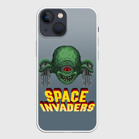 Чехол для iPhone 13 mini с принтом Space Invaders | Old game (Z) ,  |  | dendy | invaders | nintendo | shootem up | space invaders | денди | захватчики | космические захватчики | су имбэ | чужаки