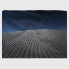 Плед 3D с принтом Пустыня дюна песок ночь , 100% полиэстер | закругленные углы, все края обработаны. Ткань не мнется и не растягивается | desert | dune | night | дюна | звезды | ночь | песок | пустыня