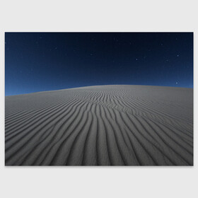 Поздравительная открытка с принтом Пустыня дюна песок ночь , 100% бумага | плотность бумаги 280 г/м2, матовая, на обратной стороне линовка и место для марки
 | desert | dune | night | дюна | звезды | ночь | песок | пустыня