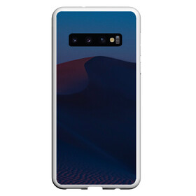 Чехол для Samsung Galaxy S10 с принтом Ночная пустыня дюна на рассвете , Силикон | Область печати: задняя сторона чехла, без боковых панелей | desert | dune | night | sunrise | sunset | барханы | дюна | закат | ночь | песок | пустыня | рассвет