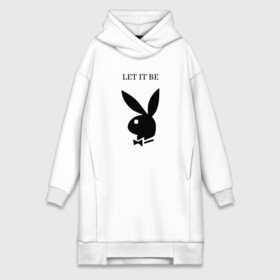 Платье-худи хлопок с принтом Кролик  ,  |  | be | rabbit | бабочка . let | кролик | черный