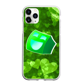 Чехол для iPhone 11 Pro матовый с принтом Geometry Dash | Green Love (Z) , Силикон |  | 2d | arcade | game | geometry dash | meltdown | robtop | аркада | геометри даш | геометрическая черточка | геометрический тире | раннер