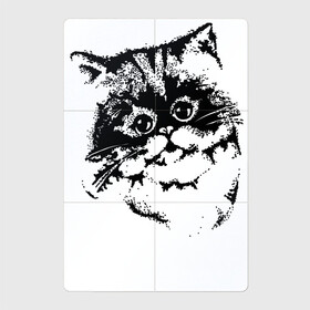 Магнитный плакат 2Х3 с принтом Котенок , Полимерный материал с магнитным слоем | 6 деталей размером 9*9 см | cat | cat art | животные | звери | кот | котенок | котик | коты | кошка | черно белый