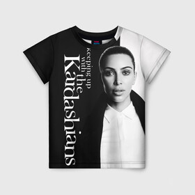 Детская футболка 3D с принтом Ким Кардашьян  , 100% гипоаллергенный полиэфир | прямой крой, круглый вырез горловины, длина до линии бедер, чуть спущенное плечо, ткань немного тянется | armenian | celebrity | kardashian family | kim kardashian | армянка | знаменитость | ким кардашьян | семейство кардашьян