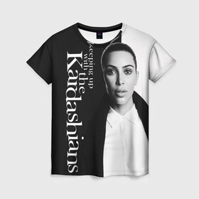 Женская футболка 3D с принтом Ким Кардашьян  , 100% полиэфир ( синтетическое хлопкоподобное полотно) | прямой крой, круглый вырез горловины, длина до линии бедер | armenian | celebrity | kardashian family | kim kardashian | армянка | знаменитость | ким кардашьян | семейство кардашьян