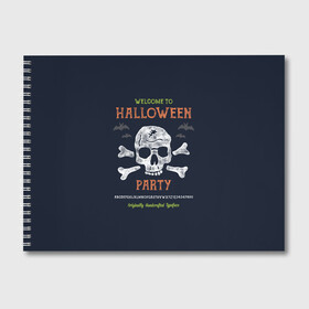 Альбом для рисования с принтом Halloween Party , 100% бумага
 | матовая бумага, плотность 200 мг. | halloween | holiday | pumpkin | samayn | vampire | zombie | вампир | ведьма | вечеринка | день всех святых | зомби | карнавал | маскарад | мертвец | оборотень | привидение | самайн | светильник джека | страшный джек | труп