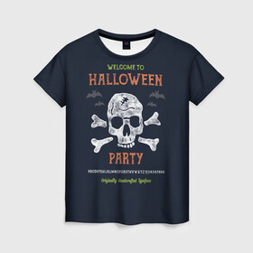 Женская футболка 3D с принтом Halloween Party , 100% полиэфир ( синтетическое хлопкоподобное полотно) | прямой крой, круглый вырез горловины, длина до линии бедер | halloween | holiday | pumpkin | samayn | vampire | zombie | вампир | ведьма | вечеринка | день всех святых | зомби | карнавал | маскарад | мертвец | оборотень | привидение | самайн | светильник джека | страшный джек | труп