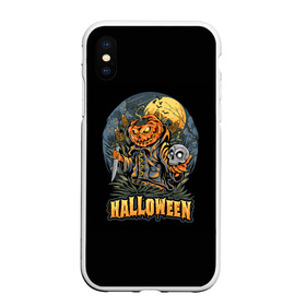 Чехол для iPhone XS Max матовый с принтом HALLOWEEN , Силикон | Область печати: задняя сторона чехла, без боковых панелей | halloween | holiday | pumpkin | samayn | vampire | zombie | вампир | ведьма | вечеринка | день всех святых | зомби | карнавал | маскарад | мертвец | оборотень | привидение | самайн | светильник джека | страшный джек | труп