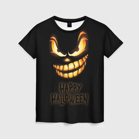 Женская футболка 3D с принтом Happy Halloween , 100% полиэфир ( синтетическое хлопкоподобное полотно) | прямой крой, круглый вырез горловины, длина до линии бедер | halloween | holiday | pumpkin | samayn | vampire | zombie | вампир | ведьма | вечеринка | день всех святых | зомби | карнавал | маскарад | мертвец | оборотень | привидение | самайн | светильник джека | страшный джек | труп