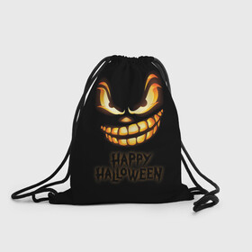 Рюкзак-мешок 3D с принтом Happy Halloween , 100% полиэстер | плотность ткани — 200 г/м2, размер — 35 х 45 см; лямки — толстые шнурки, застежка на шнуровке, без карманов и подкладки | halloween | holiday | pumpkin | samayn | vampire | zombie | вампир | ведьма | вечеринка | день всех святых | зомби | карнавал | маскарад | мертвец | оборотень | привидение | самайн | светильник джека | страшный джек | труп