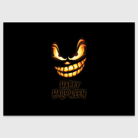 Поздравительная открытка с принтом Happy Halloween , 100% бумага | плотность бумаги 280 г/м2, матовая, на обратной стороне линовка и место для марки
 | halloween | holiday | pumpkin | samayn | vampire | zombie | вампир | ведьма | вечеринка | день всех святых | зомби | карнавал | маскарад | мертвец | оборотень | привидение | самайн | светильник джека | страшный джек | труп