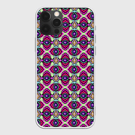 Чехол для iPhone 12 Pro с принтом Абстрактный современный узор , силикон | область печати: задняя сторона чехла, без боковых панелей | арабский | красный | оливковый | орнамент | пляжный | популярный | разноцветный | этнический орнамент
