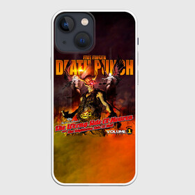 Чехол для iPhone 13 mini с принтом The Wrong Side of Heaven and the Righteous Side of Hell   5FDP ,  |  | 5fdp | 5фдп | ffdp | five finger death punch | ivan lewis greening | ivan moody | айвен льюис грининг | метал группа | рок группа | файв фингер дед панч | ффдп