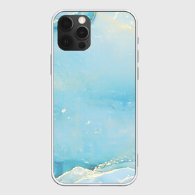Чехол для iPhone 12 Pro Max с принтом Голубая Акварель , Силикон |  | волны | золото | золотой | камень | красивый | краски | мрамор | пастель | разводы | текстура | узор