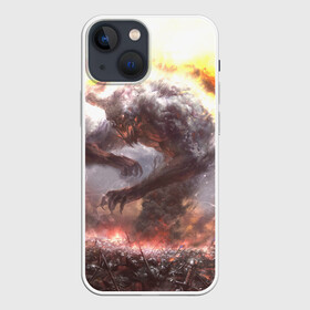 Чехол для iPhone 13 mini с принтом Демон Войны | The Demon of War (Z) ,  |  | demon | devil | evil spirit | fight | hell | monster | war | бес | битва | бой | бойня | борьба | демон войны | дьявол | злой дух | монстр | сражение | схватка | черт