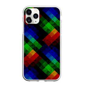 Чехол для iPhone 11 Pro Max матовый с принтом Разноцветный мраморный узор  , Силикон |  | абстрактный | зеленый | красный | мраморный | пэчворк | радужный | разноцветный | синий | черный