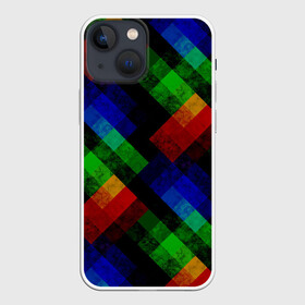 Чехол для iPhone 13 mini с принтом Разноцветный мраморный узор ,  |  | Тематика изображения на принте: абстрактный | зеленый | красный | мраморный | пэчворк | радужный | разноцветный | синий | черный