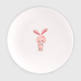 Тарелка с принтом розовый зайка , фарфор | диаметр - 210 мм
диаметр для нанесения принта - 120 мм | Тематика изображения на принте: заяц | кролик | лапы | мягкий | персонаж | розовый | уши | хвост