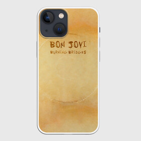 Чехол для iPhone 13 mini с принтом Burning Bridges   Bon Jovi ,  |  | Тематика изображения на принте: bon jovi | john | альбом | арена | бон | бон джови | глэм | группа | джови | джон | метал | музыка | надпись | песни | поп | попрок | рок | рокер | смайл | солист | софт | стена | хард | хеви | хевиметал