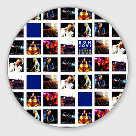 Коврик для мышки круглый с принтом The Crush Tour - Bon Jovi , резина и полиэстер | круглая форма, изображение наносится на всю лицевую часть | bon jovi | john | альбом | арена | бон | бон джови | глэм | группа | джови | джон | метал | музыка | надпись | песни | поп | попрок | рок | рокер | смайл | солист | софт | стена | хард | хеви | хевиметал