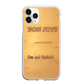 Чехол для iPhone 11 Pro матовый с принтом Live and Faithful - Bon Jovi , Силикон |  | bon jovi | john | альбом | арена | бон | бон джови | глэм | группа | джови | джон | метал | музыка | надпись | песни | поп | попрок | рок | рокер | смайл | солист | софт | стена | хард | хеви | хевиметал