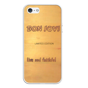 Чехол для iPhone 5/5S матовый с принтом Live and Faithful - Bon Jovi , Силикон | Область печати: задняя сторона чехла, без боковых панелей | Тематика изображения на принте: bon jovi | john | альбом | арена | бон | бон джови | глэм | группа | джови | джон | метал | музыка | надпись | песни | поп | попрок | рок | рокер | смайл | солист | софт | стена | хард | хеви | хевиметал