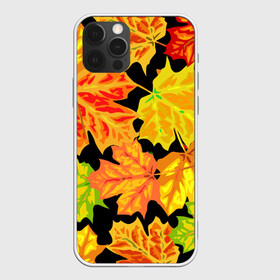 Чехол для iPhone 12 Pro с принтом LEAF FALL / AUTUMN , силикон | область печати: задняя сторона чехла, без боковых панелей | autumn | fall | акварель | листопад | опавшие листья | цвеные листья | цвет