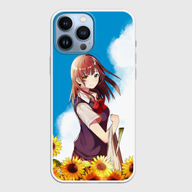 Чехол для iPhone 13 Pro Max с принтом Саю и Подсолнухи ,  |  | anime | gotou | hige wo soru | higehiro | ogiwara | sayu | yoshida | аниме | ёсида | огивара | привёл домой старшеклассницу | приютил школьницу | саю | школьница | я побрился